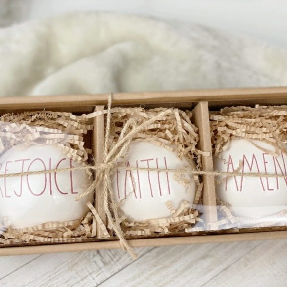 Rae Dunn Other - Rae Dunn REJOICE, FAITH, AMEN Household Ornaments